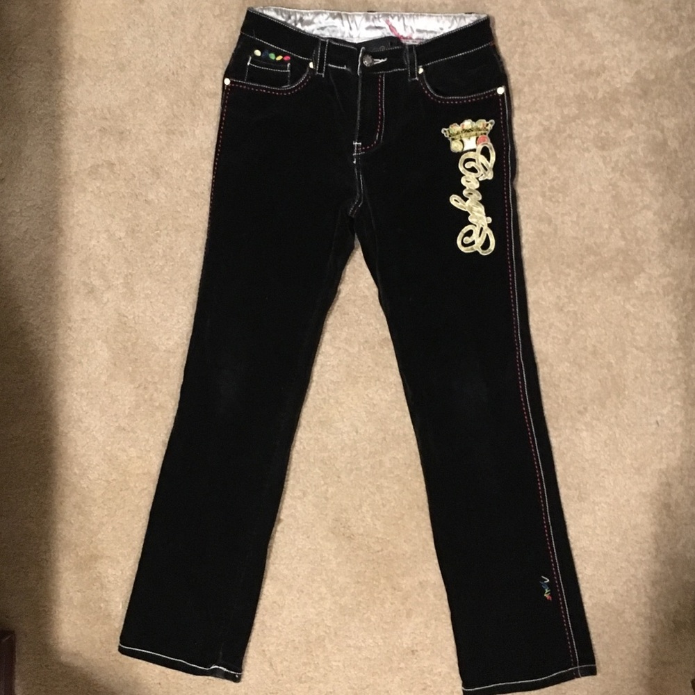Coogi Black Velvet Jeans Size 14